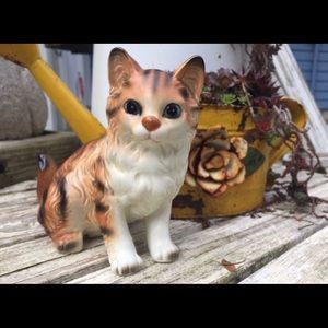 Vintage Lefton Orange Tabby, 1960  porcelain cat